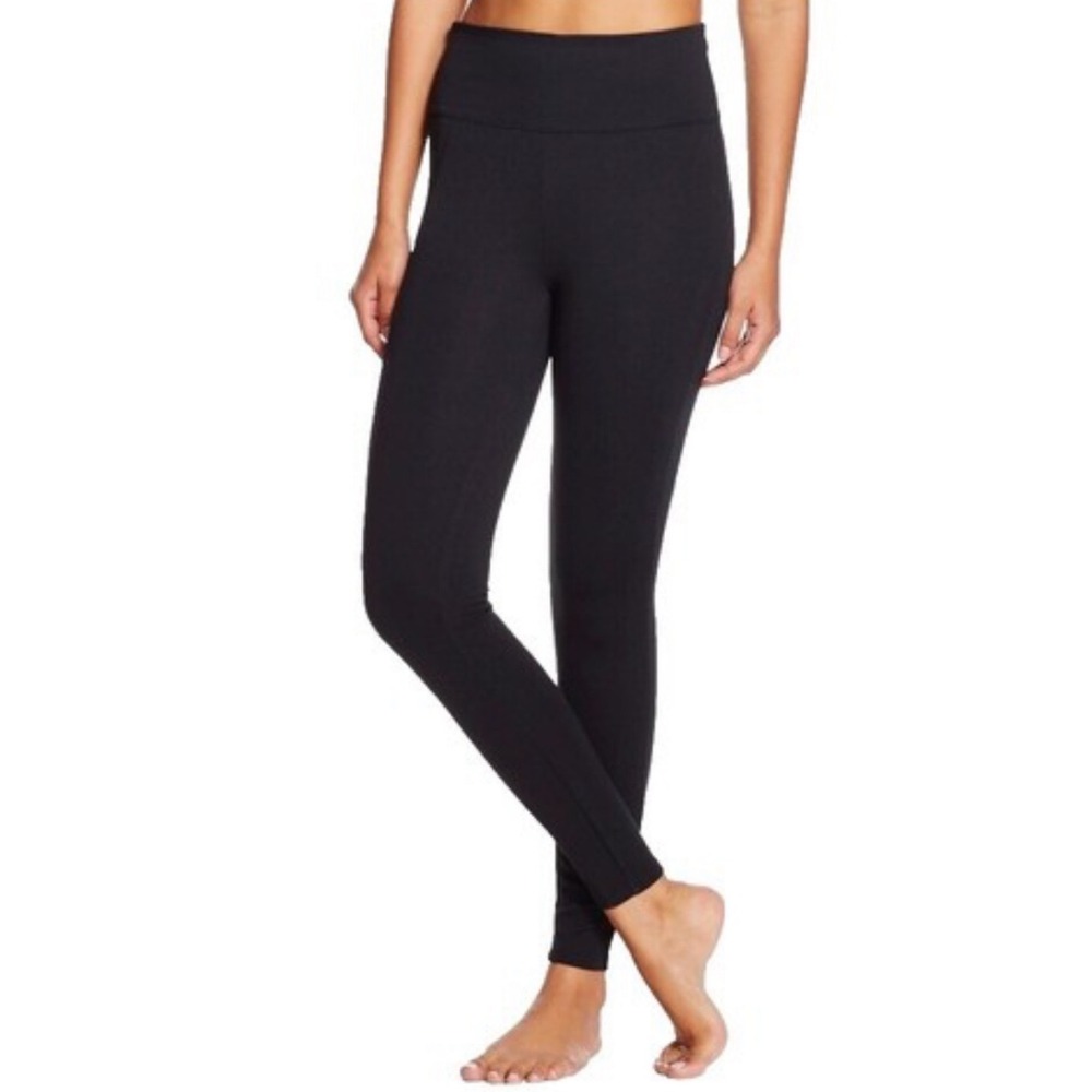 Spanx Black High Rise Seamless Leggings Womens Size Large Look At Me Now FL4915